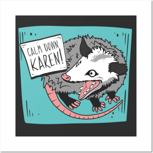 Calm Down, Karen! Possum Posters and Art